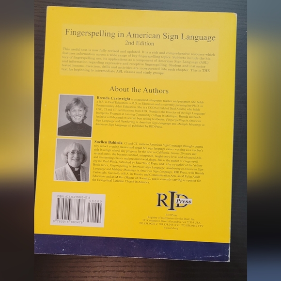 Fingerspelling in American Sign Language  2nd edition Cartwright Bahleda ASL - Picture 2 of 5
